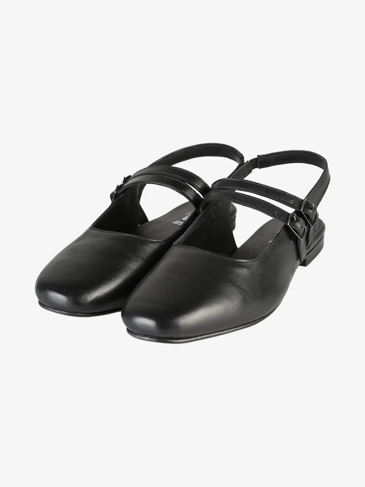 Hosis Slingback donna in pelle con fascette e cinturino alla caviglia