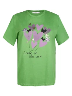 H20 T-shirt donna con cuori taglie forti