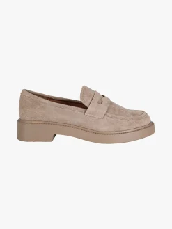 Ideal Shoes Mocassini donna in tessuto scamosciato