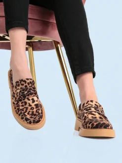 Ideal Shoes Mocassini donna maculati