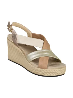 Igi&Co Sandali da donna in pelle con zeppa