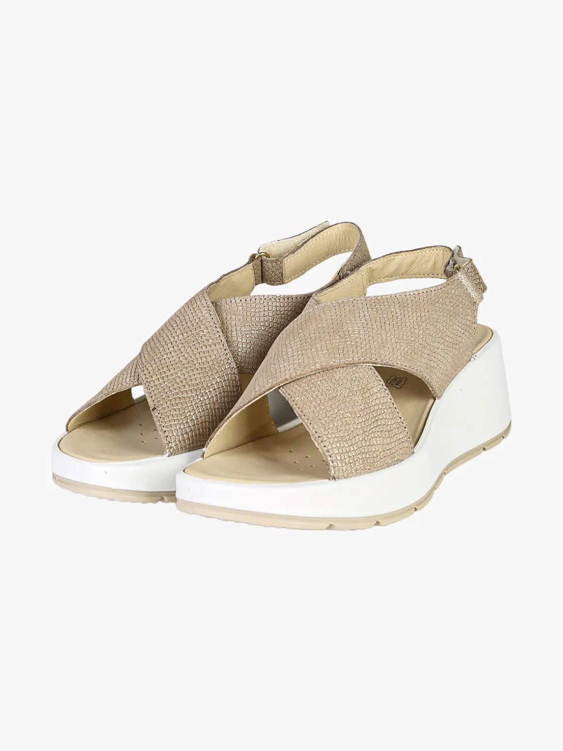 Igi&Co Sandali da donna in pelle con cinturino a strappo - champagne