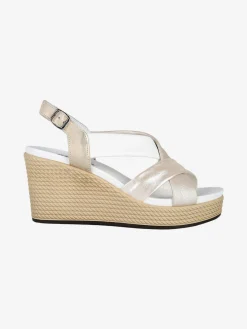 Igi&Co Sandali da donna in pelle con zeppa