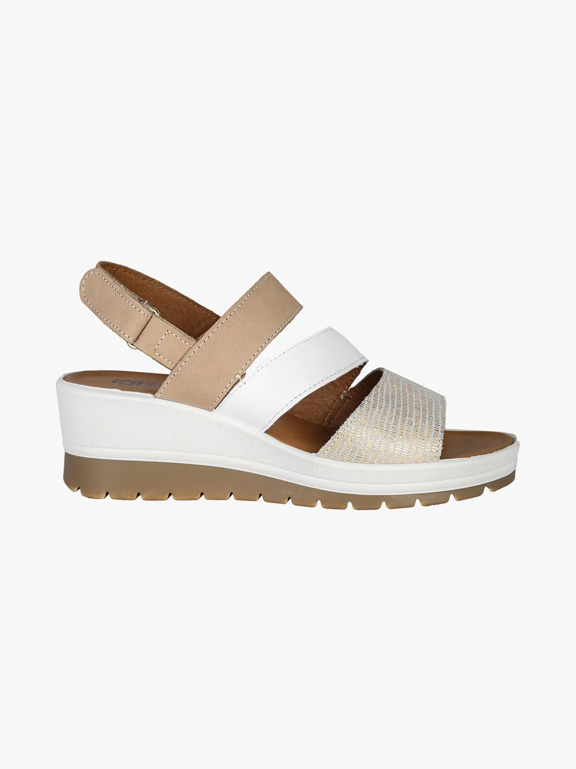 Igi&Co Sandali donna in pelle con zeppa e cinturini a strappo
