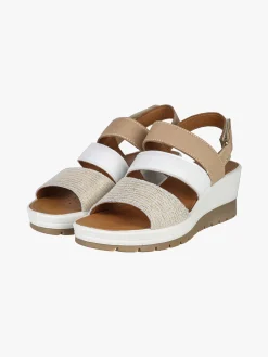 Igi&Co Sandali donna in pelle con zeppa e cinturini a strappo