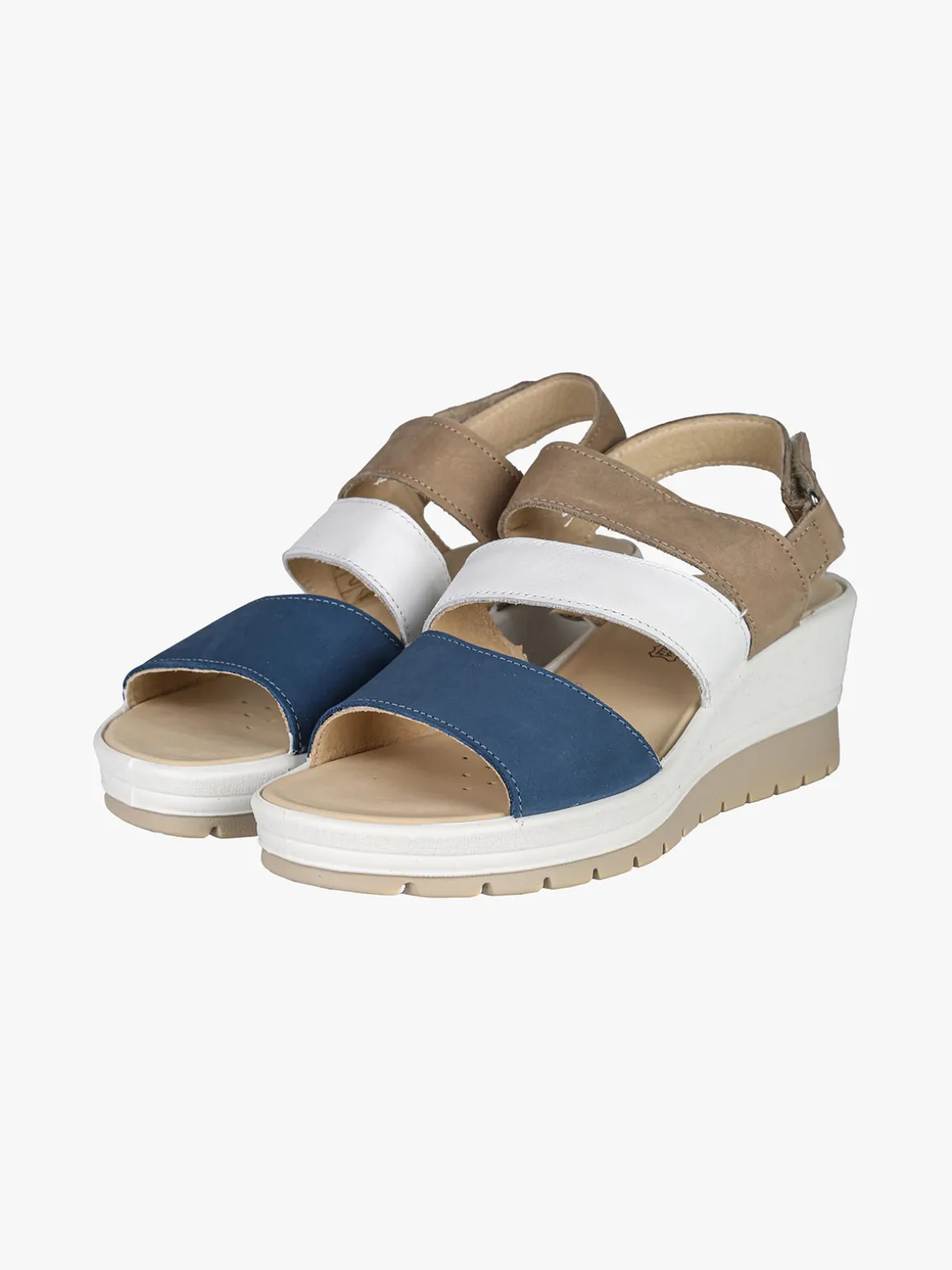 Igi&Co Sandali donna in pelle con zeppa e cinturini a strappo