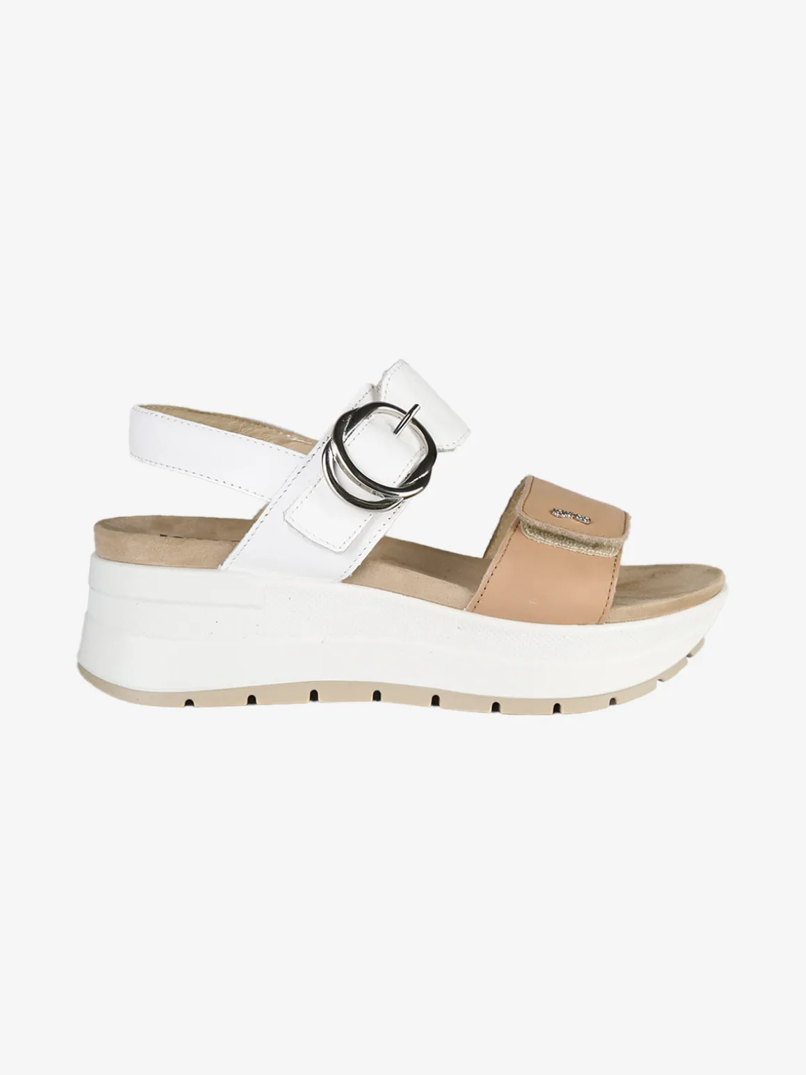 Igi&Co Sandali in pelle da donna con strappi e platform