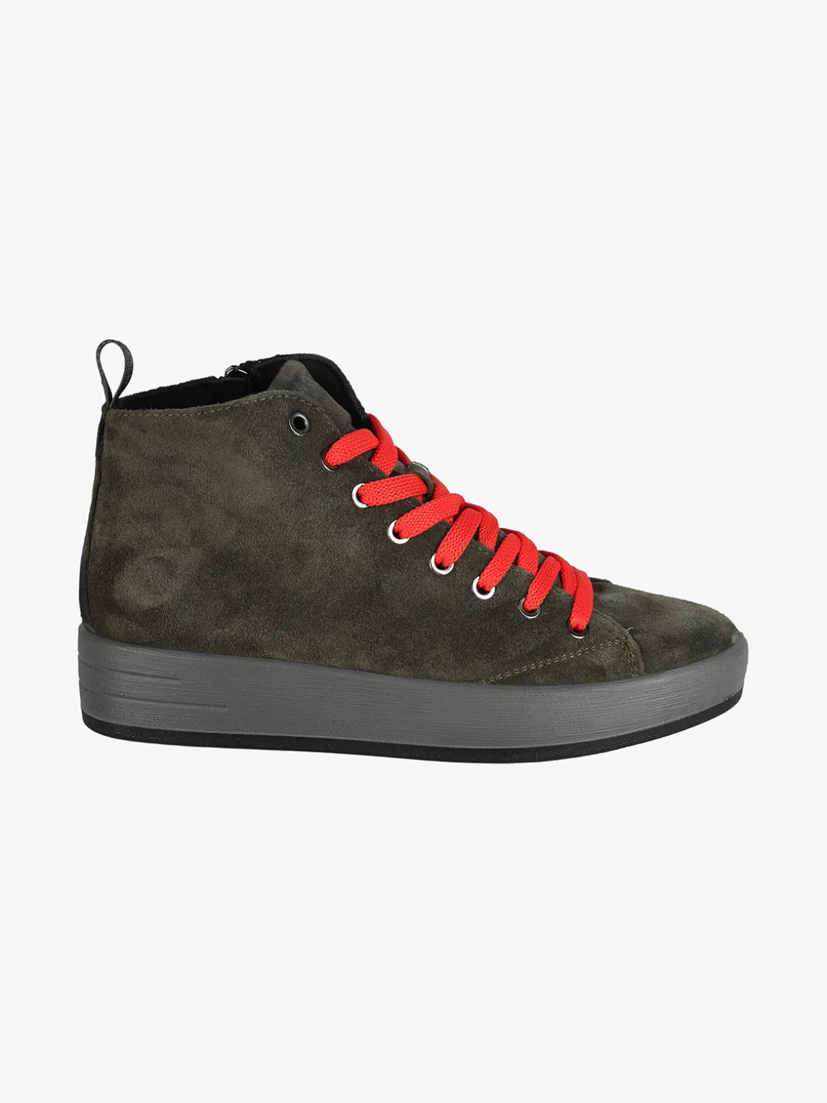 Igi&Co Sneakers alte in pelle scamosciata da donna con lacci e zip
