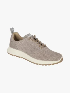 Igi&Co Sneakers da uomo in maglia con plantare in pelle e lacci elastici - fango