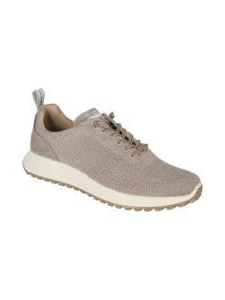 Igi&Co Sneakers da uomo in maglia con plantare in pelle e lacci elastici - fango
