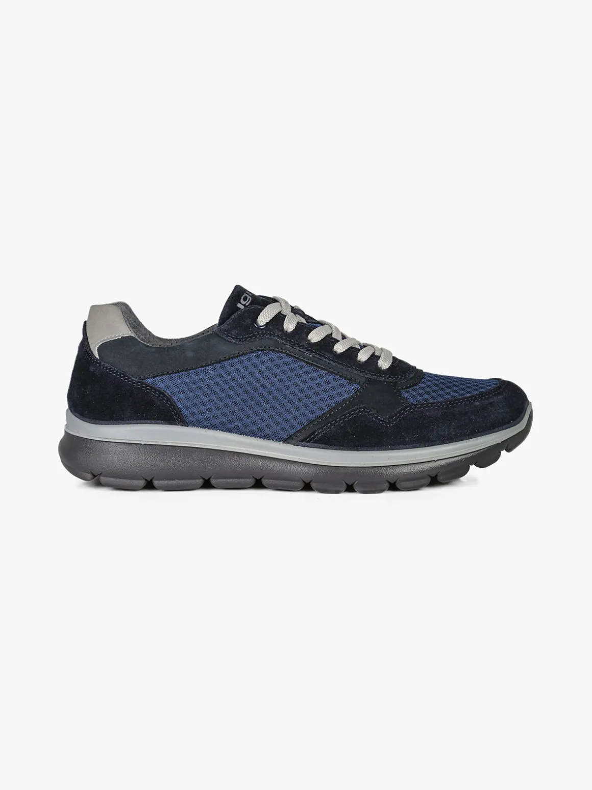 Igi&Co Sneakers da uomo in pelle scamosciata e mesh