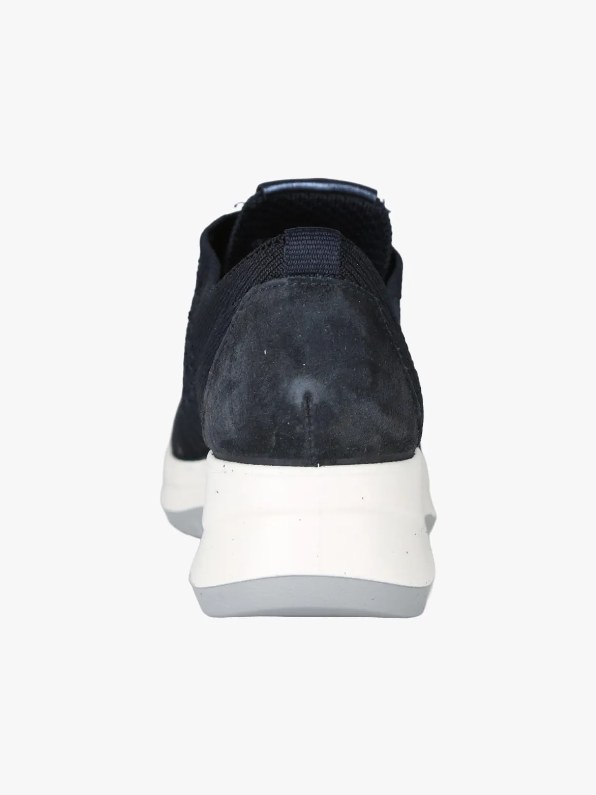Igi&Co Sneakers donna in maglia con plantare in pelle e zeppa - blu scuro