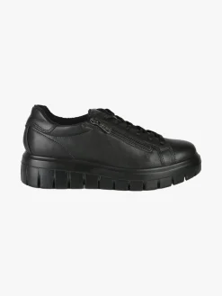 Igi&Co Sneakers donna in pelle con lacci e zip - nero