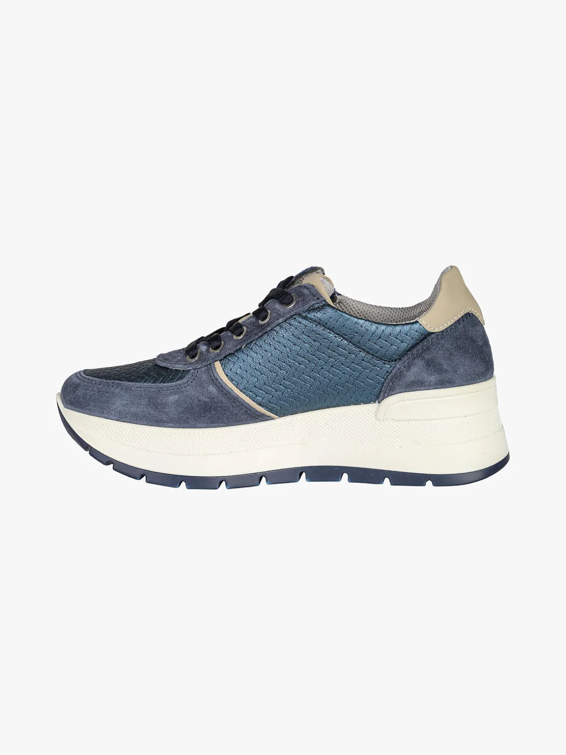Igi&Co Sneakers donna in pelle con zeppa platform