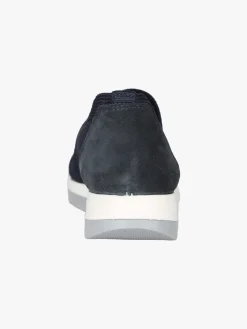 Igi&Co Sneakers donna slip on in maglia con plantare in pelle e zeppa - blu scuro