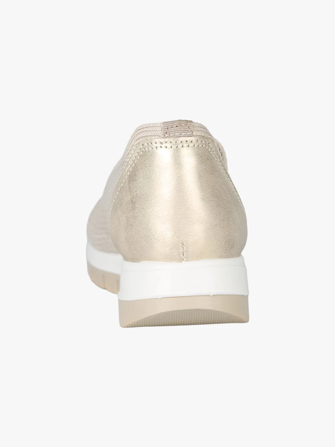 Igi&Co Sneakers donna slip on in maglia con plantare in pelle e zeppa - beige