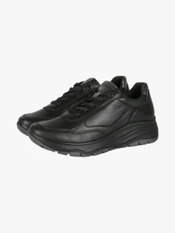 Igi&Co Sneakers donna stringate in pelle con zeppa - nero