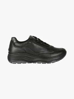 Igi&Co Sneakers donna stringate in pelle con zeppa - nero