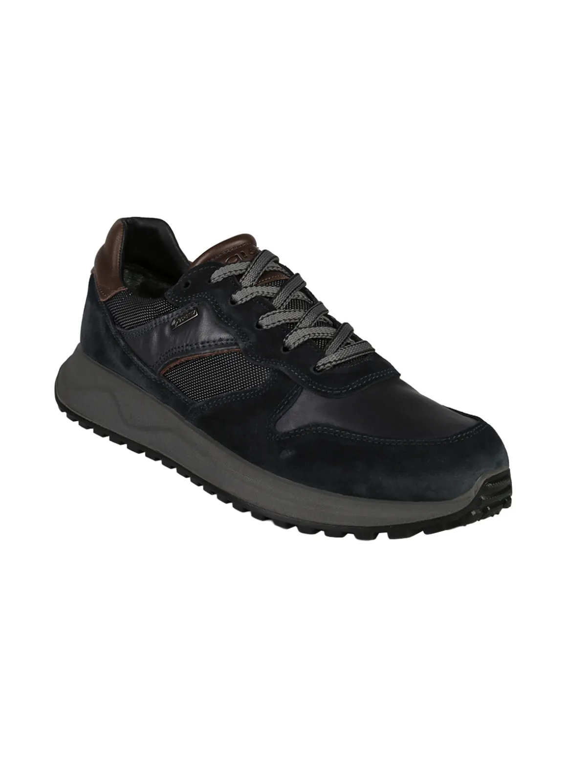 Igi&Co Sneakers uomo stringate in pelle scamosciata - blu scuro