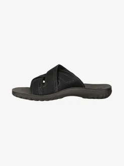 Inblu Ciabatte da uomo con fasce a strappo incrociate - nero