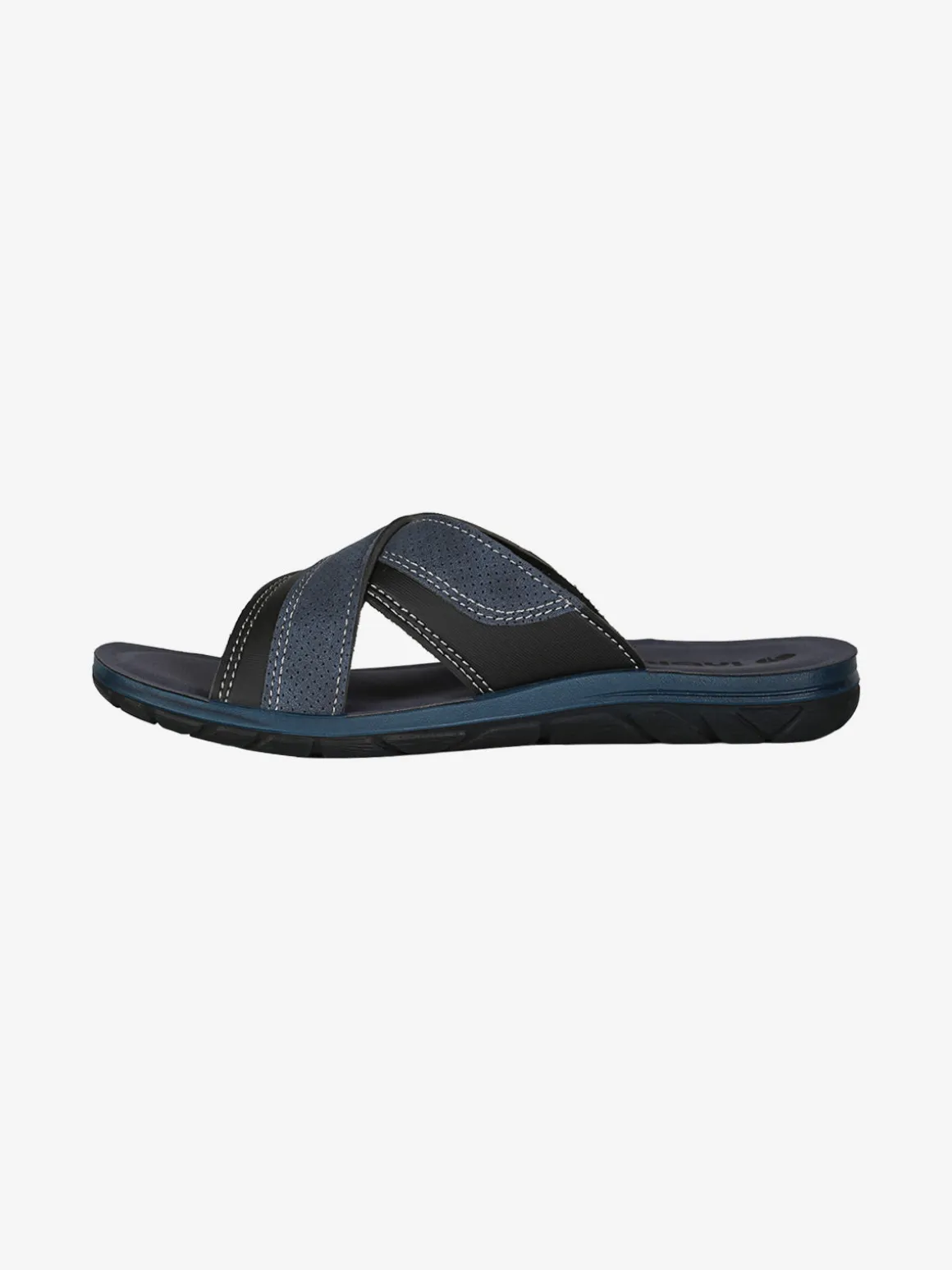 Inblu Ciabatte da uomo con fasce incrociate - blu scuro