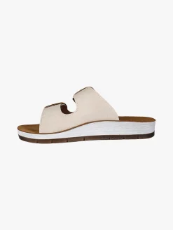 Inblu Ciabatte donna con maxi fibbie dorate e plantare in pelle - ghiaccio