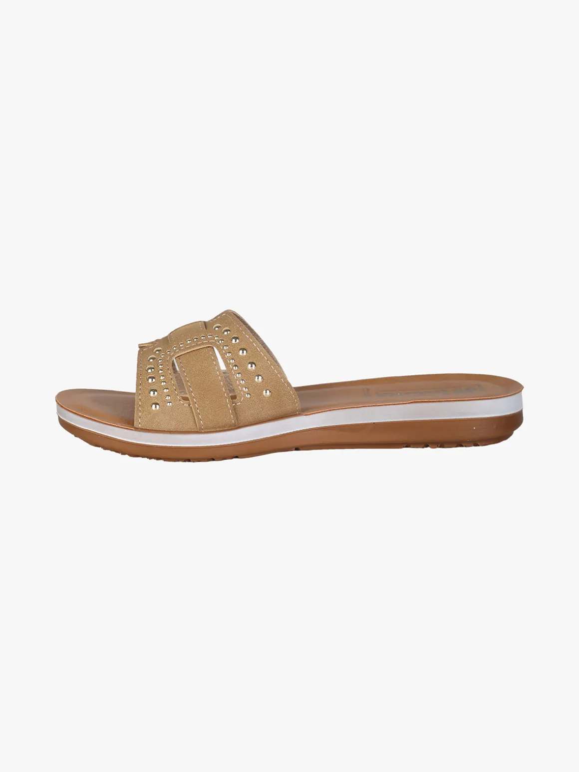 Inblu Ciabatte donna con piccole borchie - marrone
