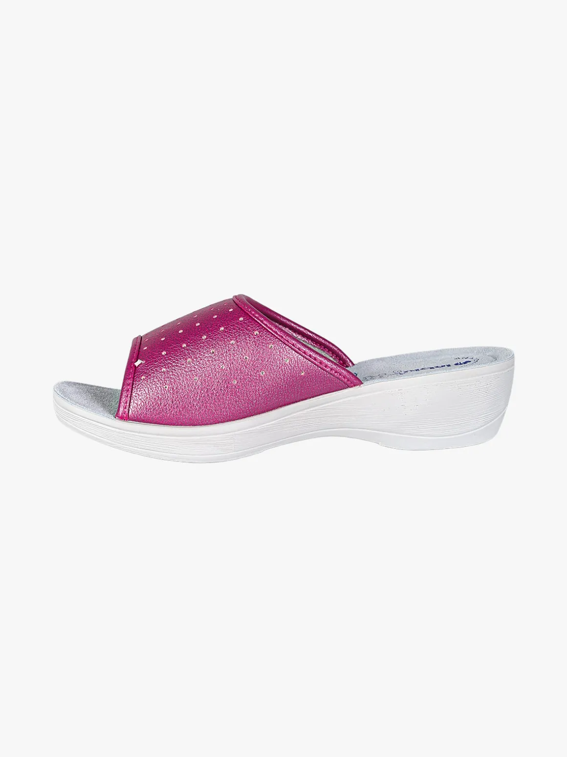 Inblu Ciabatte sanitarie da donna aperte con plantare in pelle - fucsia