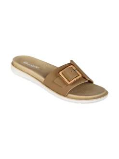 Inblu DUAL DENSITY Ciabatte donna con fibbia - marrone