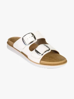 Inblu DUAL DENSITY Ciabatte donna con doppia fibbia - bianco