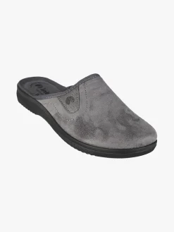 Inblu Pantofole da uomo in tessuto scamosciato con logo