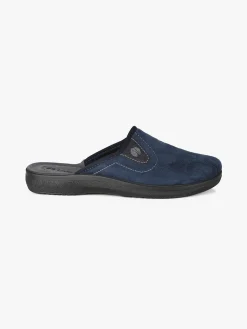 Inblu Pantofole da uomo in tessuto scamosciato con logo