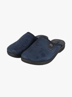 Inblu Pantofole da uomo in tessuto scamosciato con logo