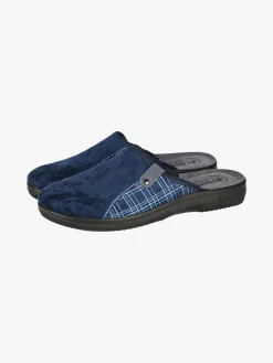 Inblu Pantofole da uomo invernali scamosciate - blu scuro