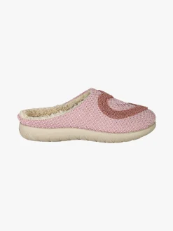 Inblu Pantofole donna con ecopelliccia e cuore - rosa