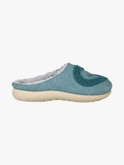Inblu Pantofole donna con ecopelliccia e cuore - turchese