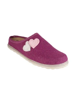 Inblu Pantofole donna cuori in feltro
