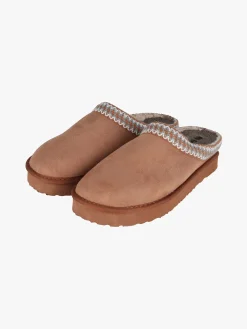 Inblu Pantofole donna in ecopelo con bordo ricamato