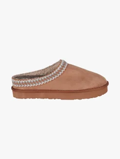 Inblu Pantofole donna in ecopelo con bordo ricamato