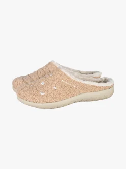 Inblu Pantofole donna invernali con ricami - sabbia
