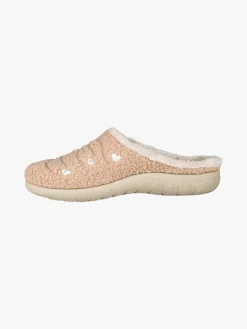 Inblu Pantofole donna invernali con ricami - sabbia