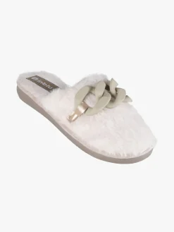 Inblu Pantofole donna pelose con catena