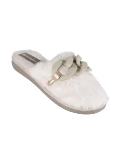 Inblu Pantofole donna pelose con catena