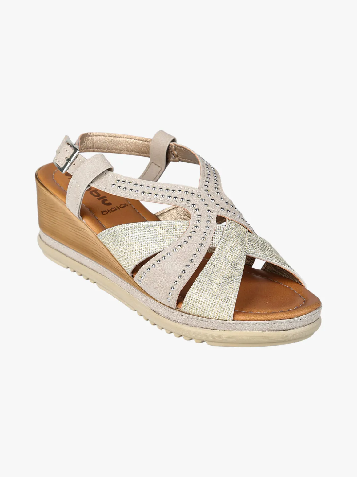 Inblu Sandali da donna con zeppa e borchie