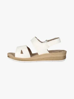 Inblu Sandali donna con zeppa e cinturini a strappo - bianco