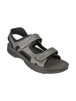 Inblu Sandali uomo con cinturini a strappo - grigio