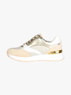 Inblu Sneakers brillantinata da donna con platform - sabbia