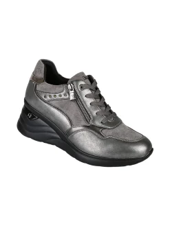 Inblu Sneakers donna con zeppa - grigio scuro
