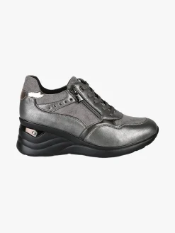 Inblu Sneakers donna con zeppa - grigio scuro
