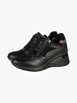 Inblu Sneakers donna con zeppa - nero